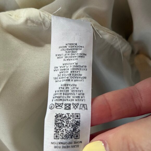 ASOS White, Gold, Silver Long Sleeve Sequin Zebra Print Wrap Midi Dress Size 6 - Picture 14 of 16